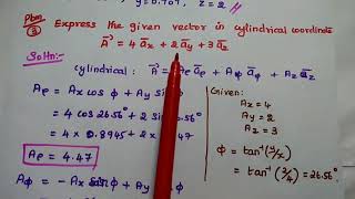 EMF - Cartesian to Cylindrical Coordinate Conversion - EMFT - EC3452 - EE3301 - EC8451