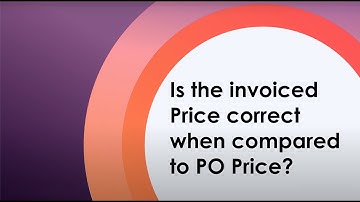 Infor SyteLine AP Automation - PO Invoice: Is the invoiced Price correct when compared to PO Price?