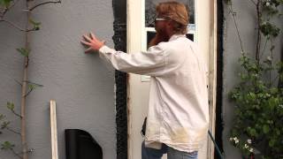 How to break out stucco and re-apply stucco
