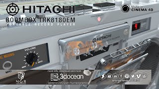 ミュージック TWENITY BOX BoomBoox Hitachi 8080 EM Guettonblaster made in Cinema 4D