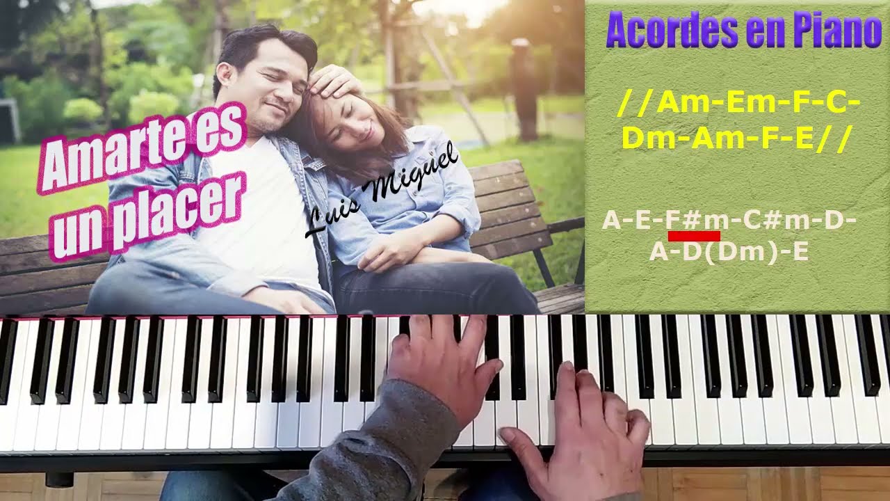 Luis Miguel. Amarte es un Placer. Acordes en Piano - YouTube
