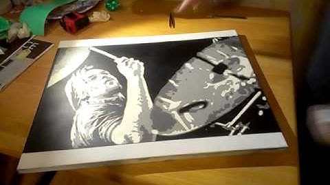 SPRAY PAINT on canvas, using plotter