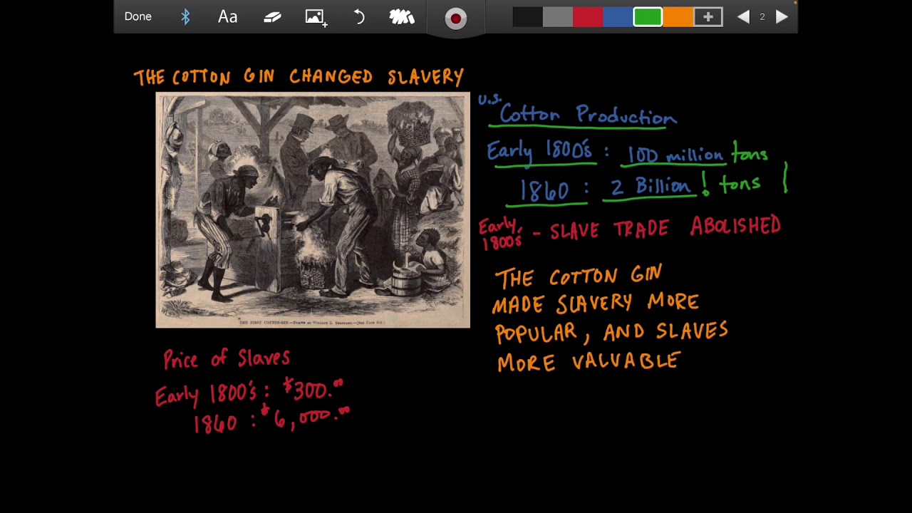 US History Review - Eli Whitney (part 1) the Cotton Gin - YouTube