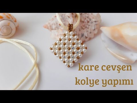 Kare Cevşen kolye yapımı || #DIY || Pearl Necklace making