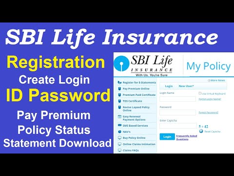 SBI Life Insurance New User Registration | How to Create SBI Life Insurance User ID and Password