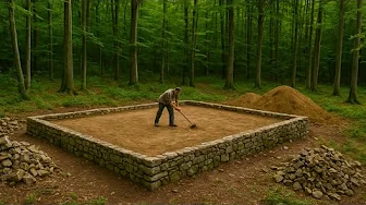 65 Days of Building a Bushcraft Survival House Without a Nail