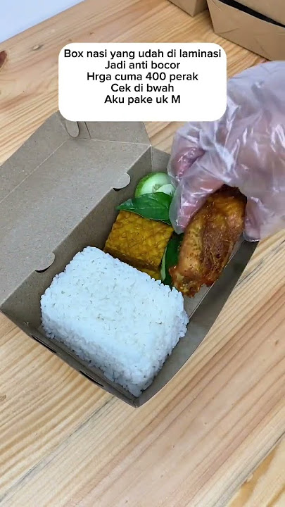 Cara packing nasi box #nasibox #packingnasibox