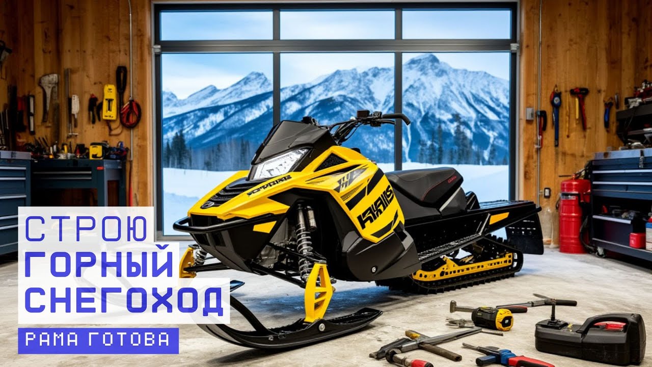 САМОДЕЛЬНЫЙ ГОРНЫЙ СНЕГОХОД. Рама готова. I'm building a mountain snowmobile myself