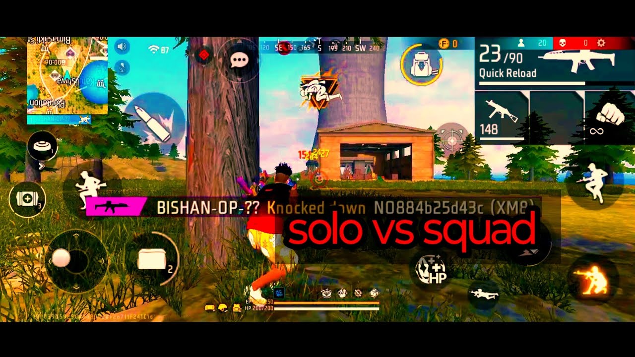 Solo vs Squad Full Rush Gameplay 😍 - YouTube