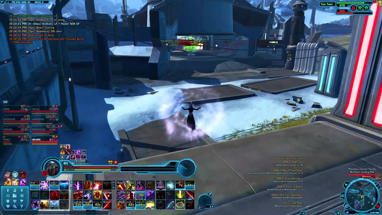 SWTOR PvP Hatred Assassin Alderaan Civil War (9/9/2015) YouTube