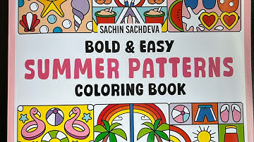 Bold & Easy Summer Patterns (non colour by number) : Sachin Sachdeva | Flip Through with me!