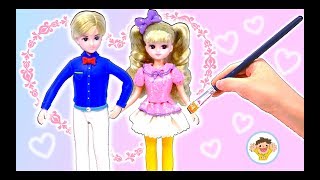 リカちゃん ディズニーキャラクターの衣装を粘土で手作り❤ハルトくんとリカちゃんがドナルドダックとデイジーダックに変身⭐おもちゃ 人形 アニメ