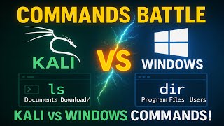 Kali Linux Commands vs Windows CMD –The Battle of Terminals ⚔️💻