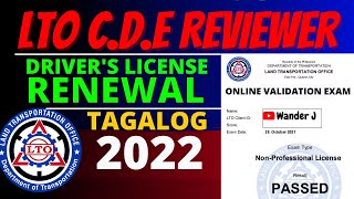 LTO CDE ONLINE EXAM REVIEWER 2023 | DRIVER'S LICENSE RENEWAL | TAGALOG 2023 | Wander J screenshot 5