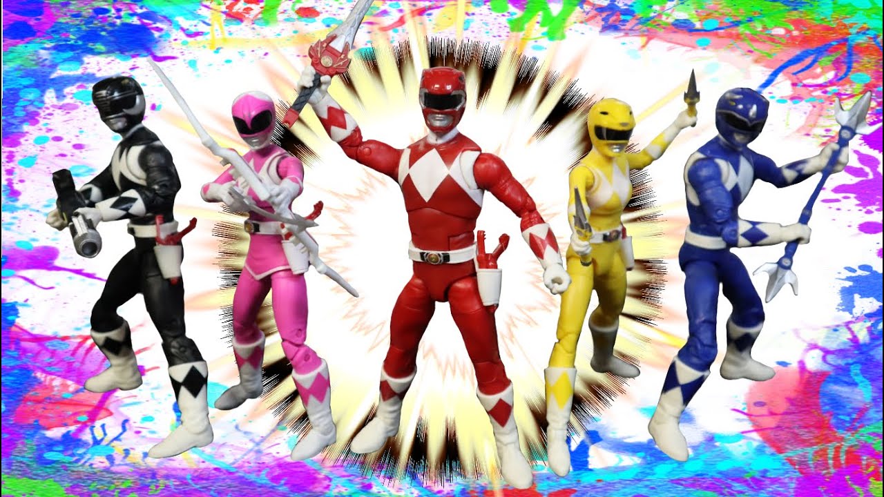 Power Rangers Lighting Collection!! Unboxing original five rangers ...