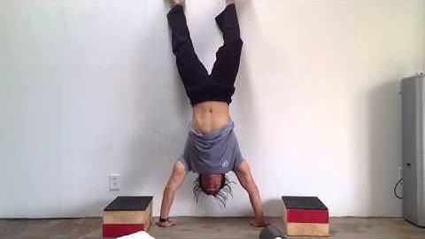 Deficit Handstand Push Up Drop Set