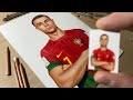 Recreating My RONALDO Drawing As SMALL As I Can