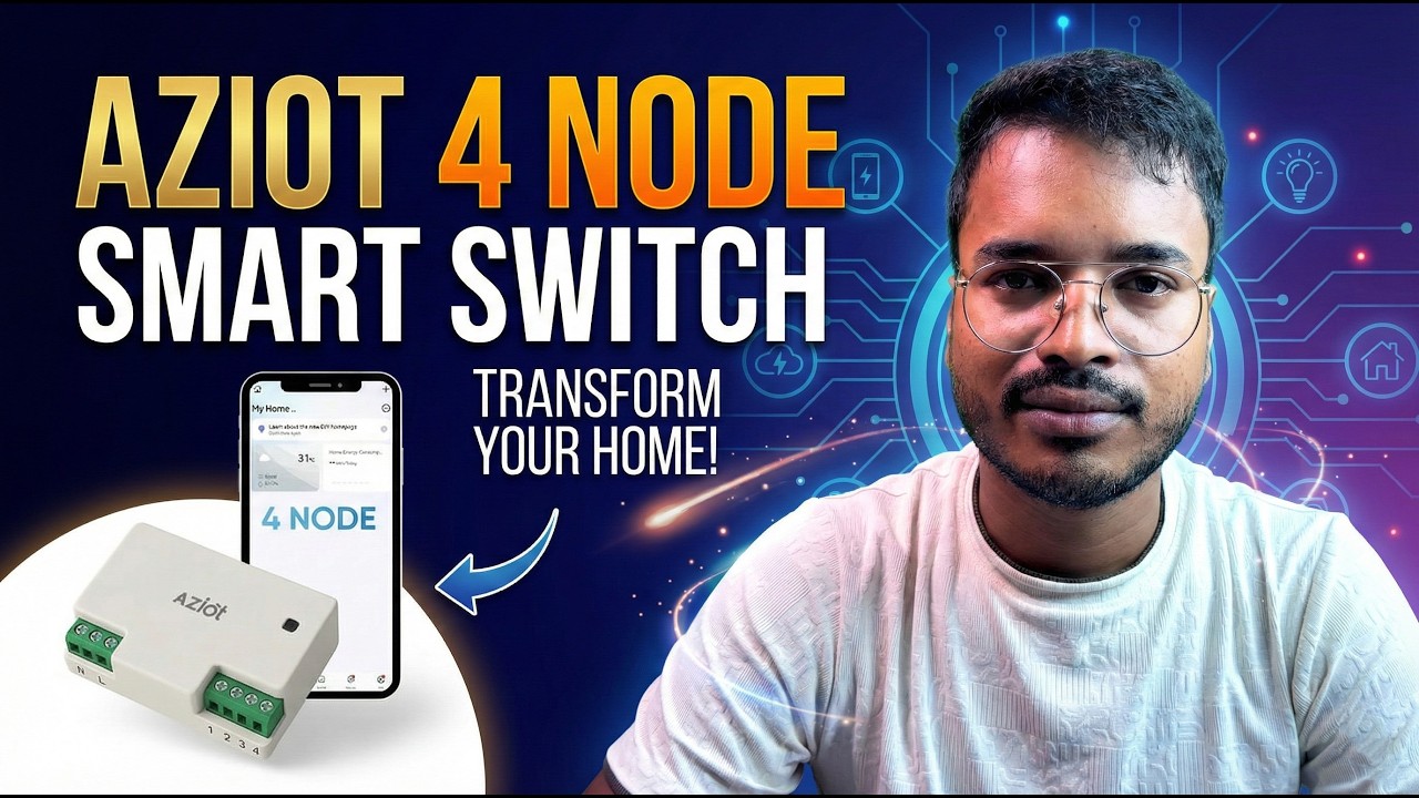 Make ANY 4 Devices SMART in Minutes! | Aziot 4 Node Smart Switch Review & Setup || Dostified