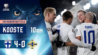 Huuhkajat Highlights (10 min.) | Suomi-Pohjois-Irlanti 4-0 | UEFA EURO 2024 -karsinnat | 17.11.2023