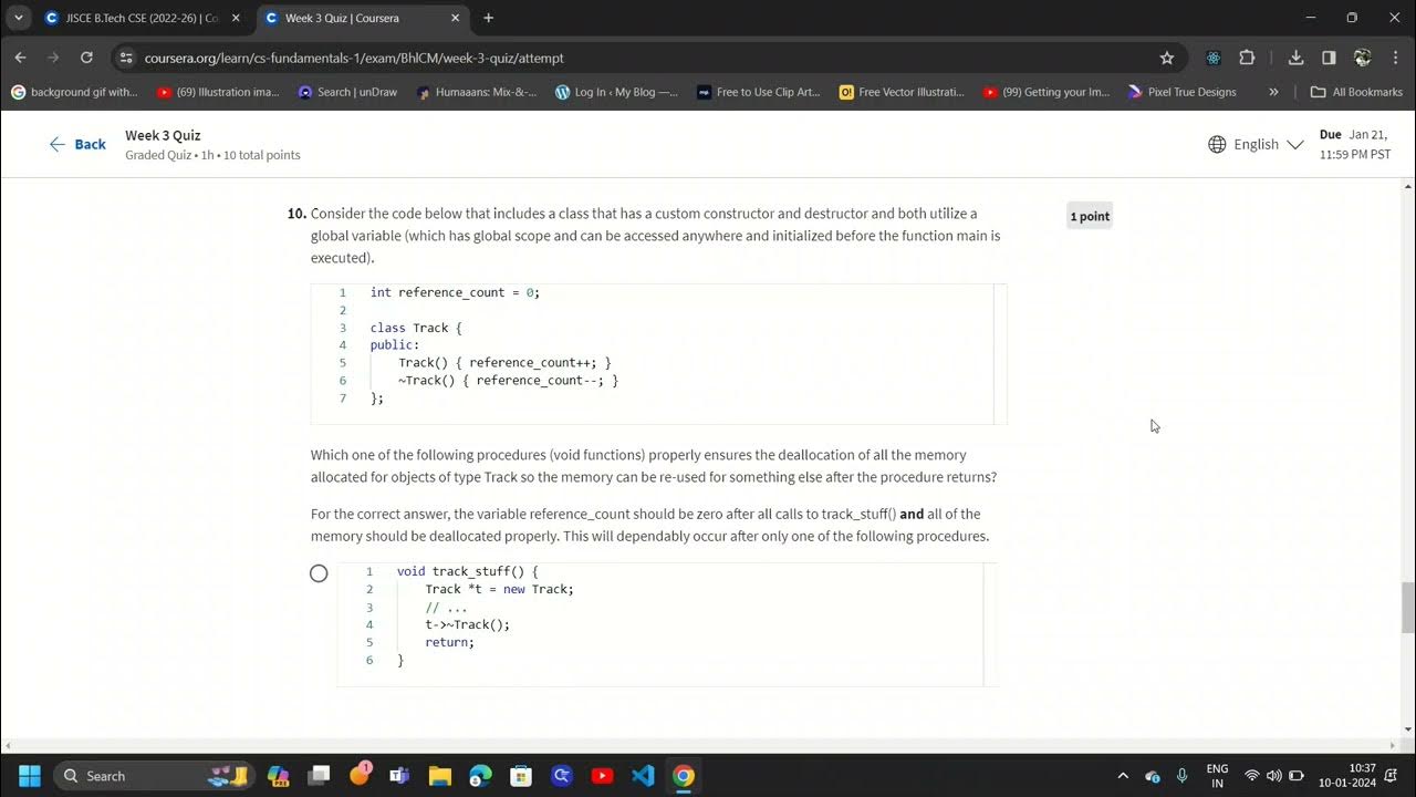 🔥🔥 7. Graded Activities | Week 3 Quiz | Object-Oriented Data Structures ...