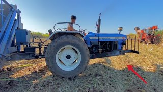 New Holland 3630 Tractor With Sugar Cane Combine Without Front Wheels