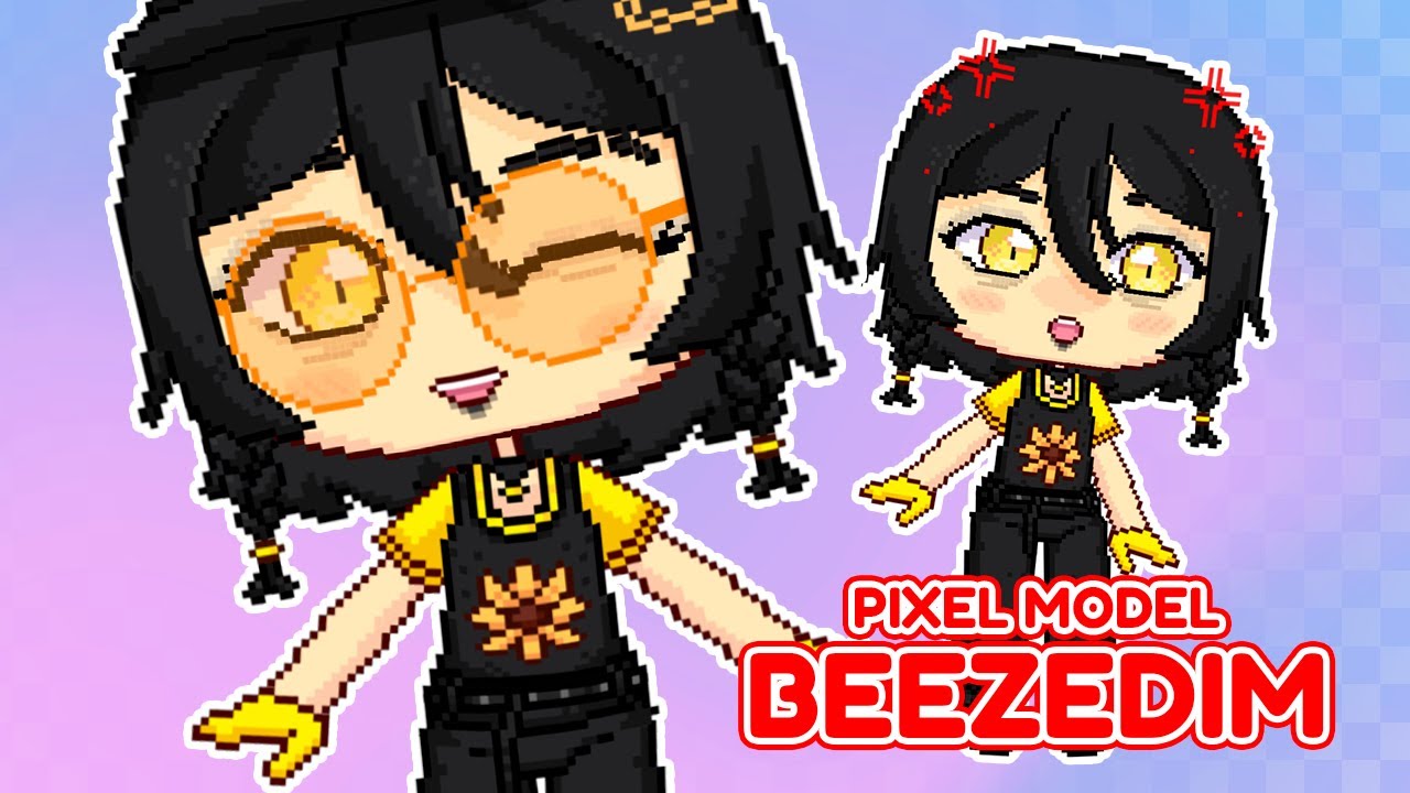 『live2d commission』Pixel Art Model Showcase: Beezedim - YouTube
