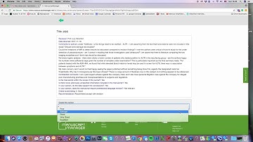 The Editor in Chief Makes a Decision in Manuscript Manager