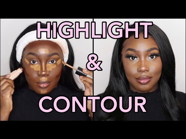 HOW TO: HIGHLIGHT AND CONTOUR, FOR DARK SKIN/ BLACK WOMEN, BEGINNER  FRIENDLY, 2022