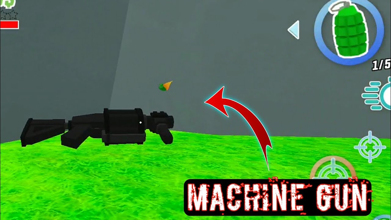 Machine gun location || Dude Theft Wars ||