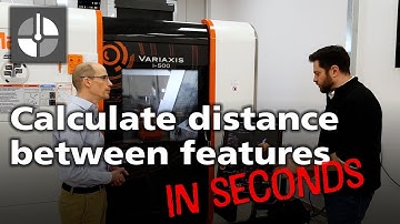 How to calculate distance between features using Set and Inspect on a Mazak controller