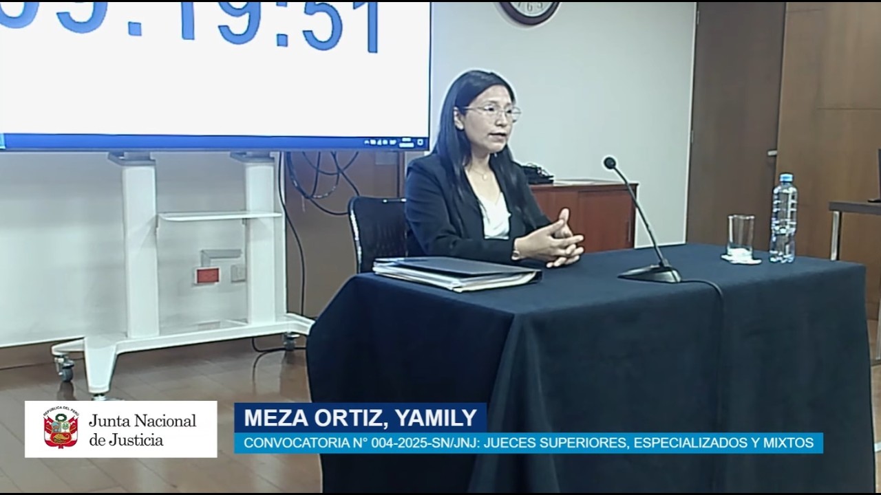 JNJ: Entrevista personal a Yamily Meza Ortiz | Convocatoria 004-2025-SN/JNJ
