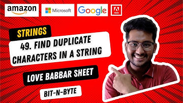 49. Find Duplicate characters in a string | Strings | 2 approaches 🔥 | Love Babbar 450 DSA sheet