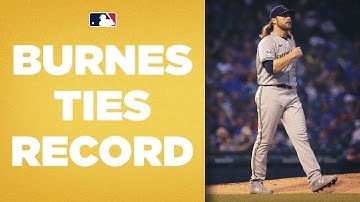 Corbin Burnes TIES MLB RECORD! Strikes out TEN batters IN A ROW!