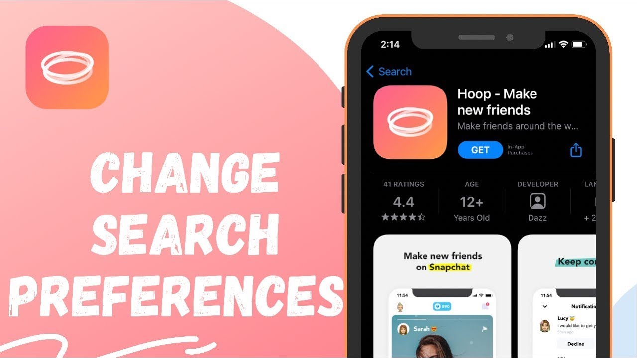 How To Change Search Preferences In Hoop App 2022?
