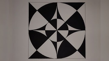 Geometrical Square || Simple & Easy Square Geometry || Geometric Square Design || Square and Circle