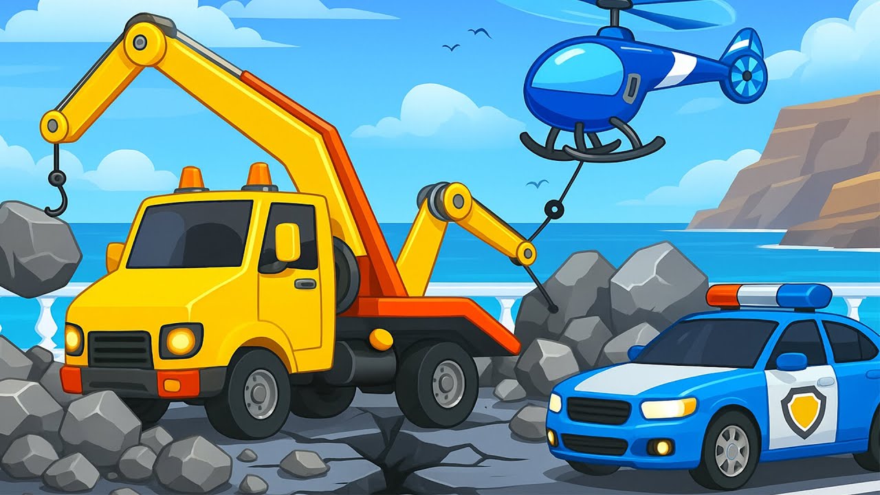 Rescue Chaos: A Helicopter Nearly Crashes During Recovery! 🚁💥 | Funny Cars Cartoon