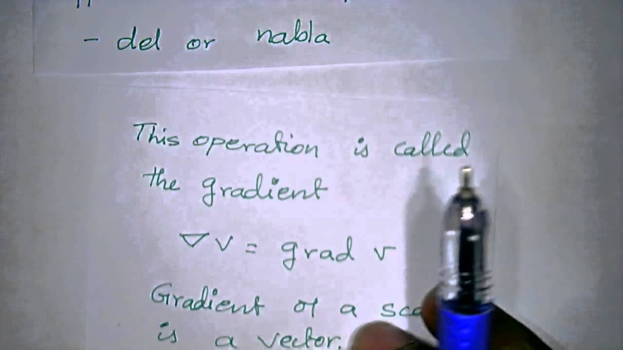 Tamil Differential Vector Operator del LearnElectronics YouTube