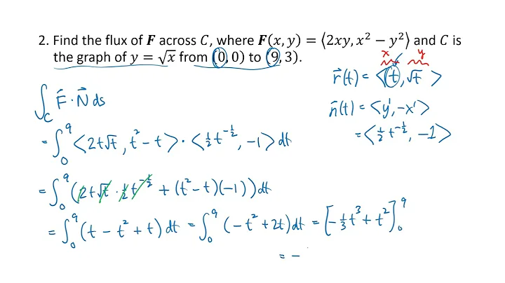 Multivariable Calculus: Flux Line Integrals