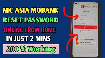 How To Reset NIC Asia Mobile Banking Password Without Security Questions in 2023? @CAJWA