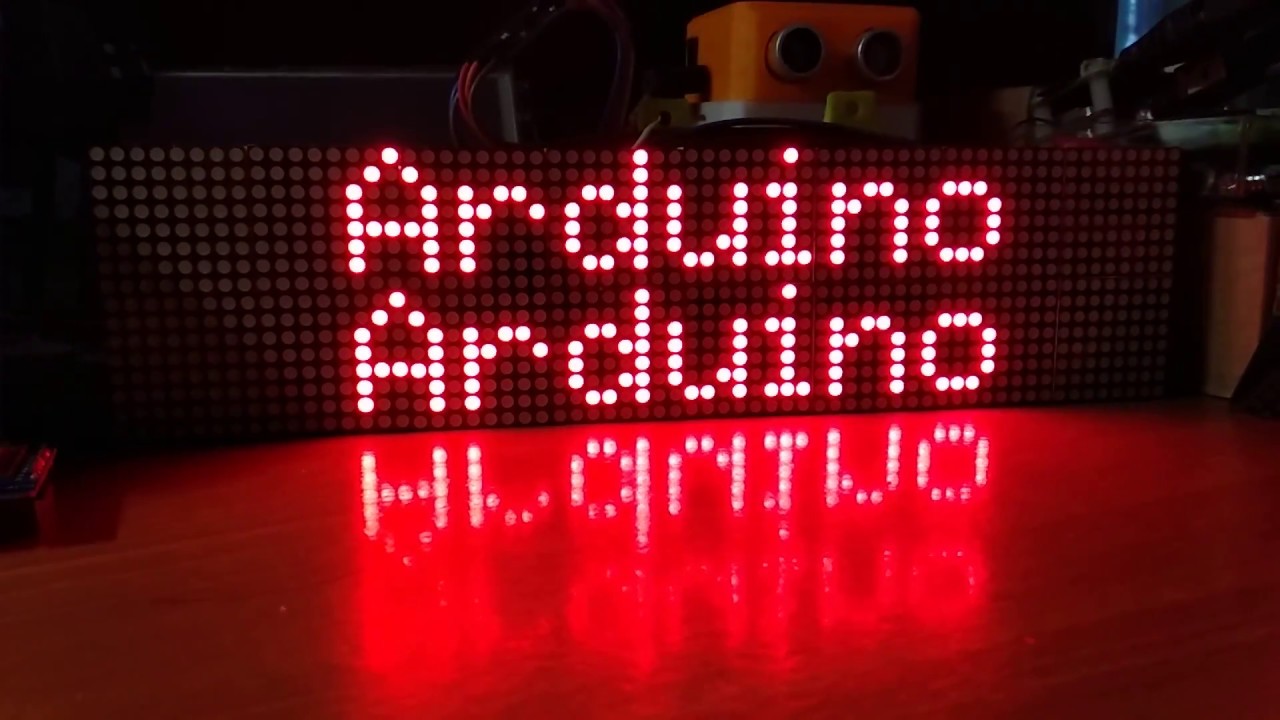 Test 64×16 LED matrix library MD_Parola YouTube