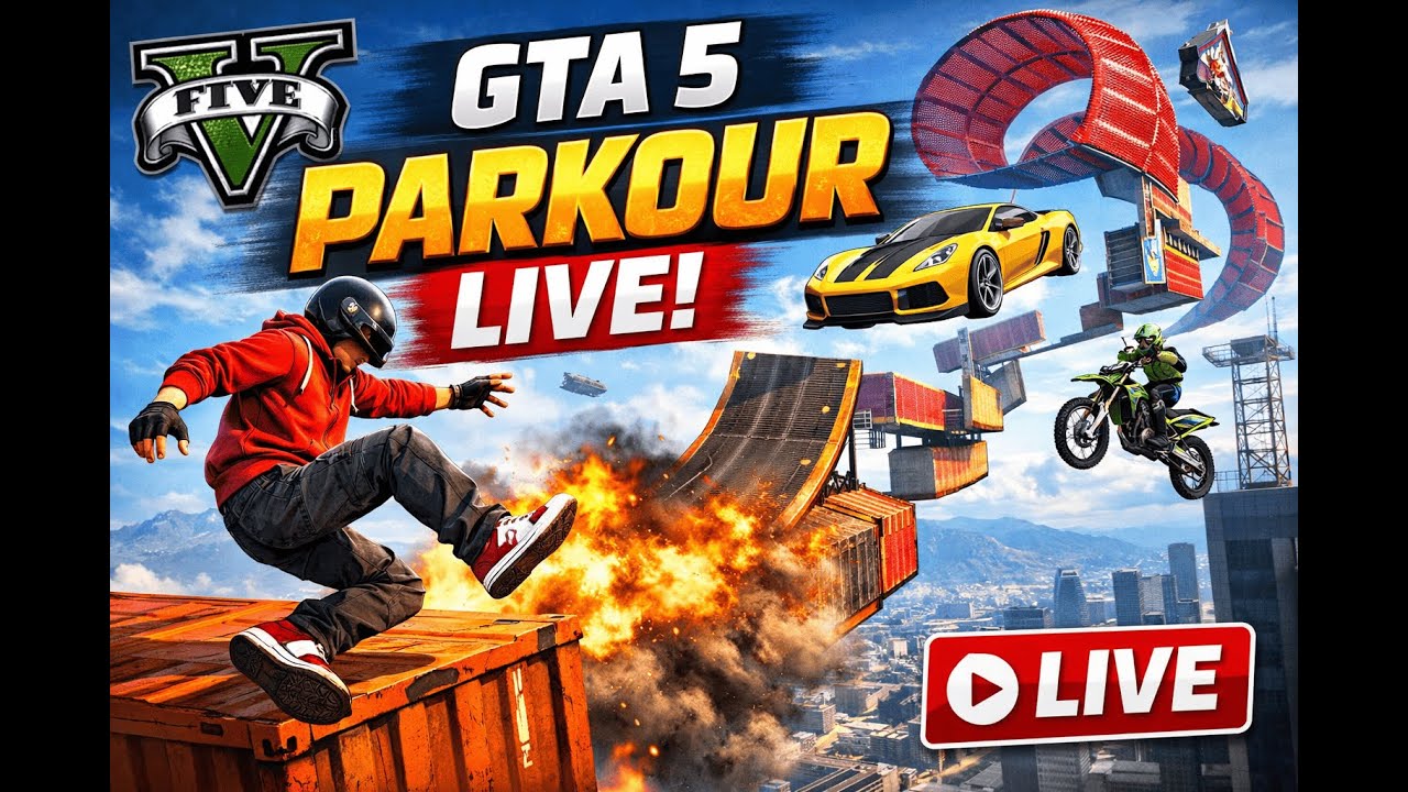 🔴 INSANE GTA 5 PARKOUR LIVE! | No Checkpoints, Only Skill   @GammingBrothers-g2r  