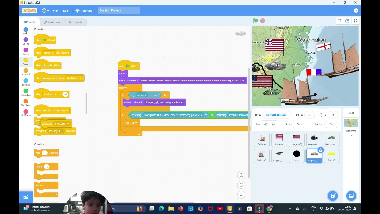 CREATE Your Own AMERICAN REVOLUTION Story with Scratch Coding | part-1