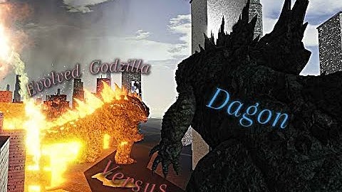 Evolved Godzilla VS. Dagon [Age of titan]