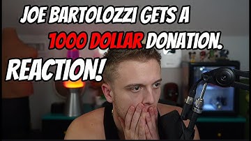 Joe Bartolozzi reacts to a 1000-dollar donation