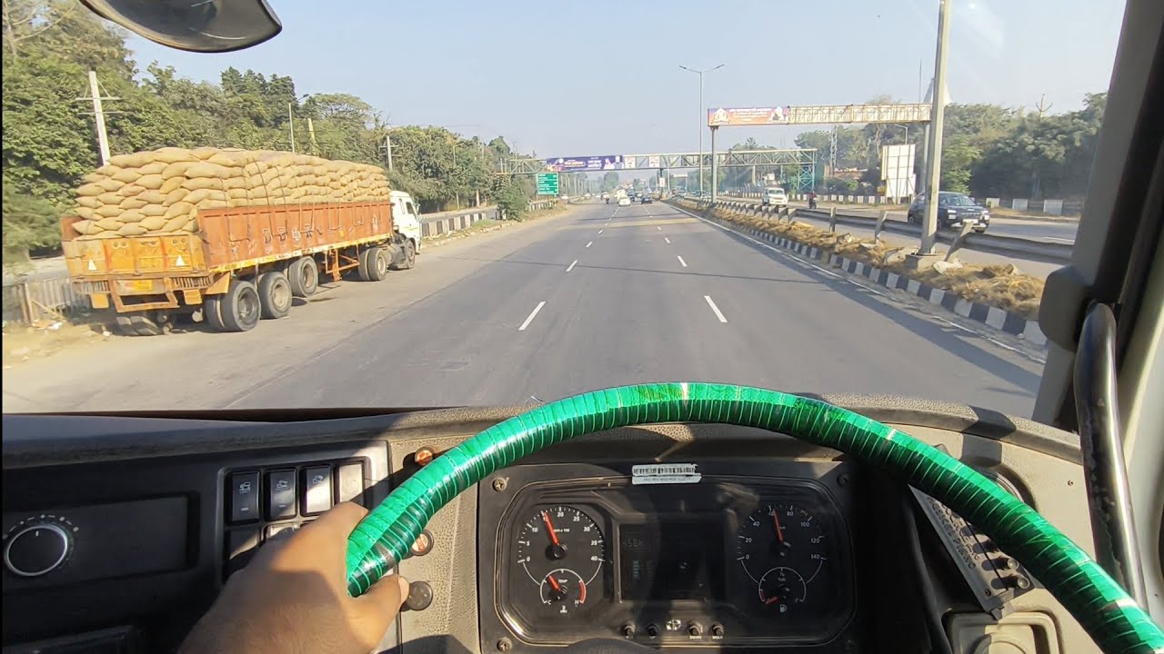 Wide Highway Truck Ride | Realistic Dashboard View | Indian Truck Vlogs 