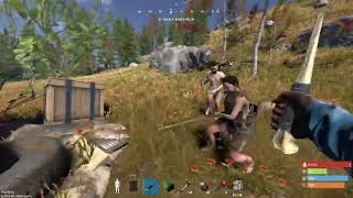 2v1 primitive weapons I’m loaded #rustclips