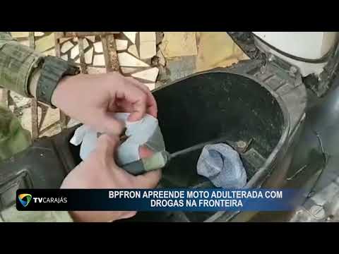 BPFRON apreende moto adulterada com drogas na fronteira