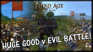 HUGE GOOD v EVIL BATTLE! Third Age Total War Multiplayer Gameplay HUGE GOOD v EVIL BATTLE! Third Age Total War Multiplayer Gameplay