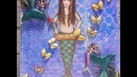 Mixed Media Beach Babe Canvas