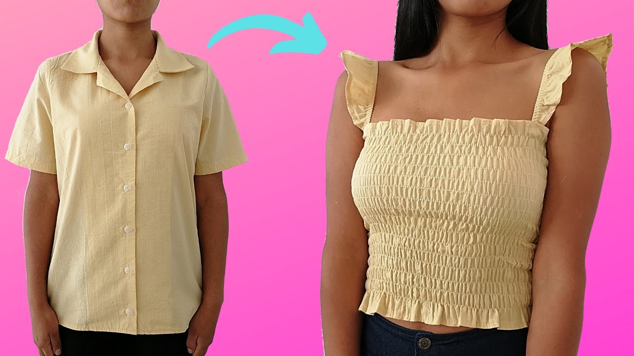 DIY TRANSFORMA tu BLUSA VIEJA / TRANSFORM your OLD BLOUSE